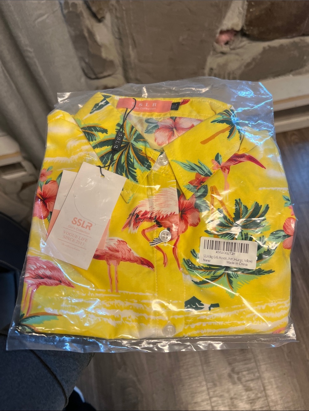 SSLR Yellow Flamingo Hawaiian Shirt